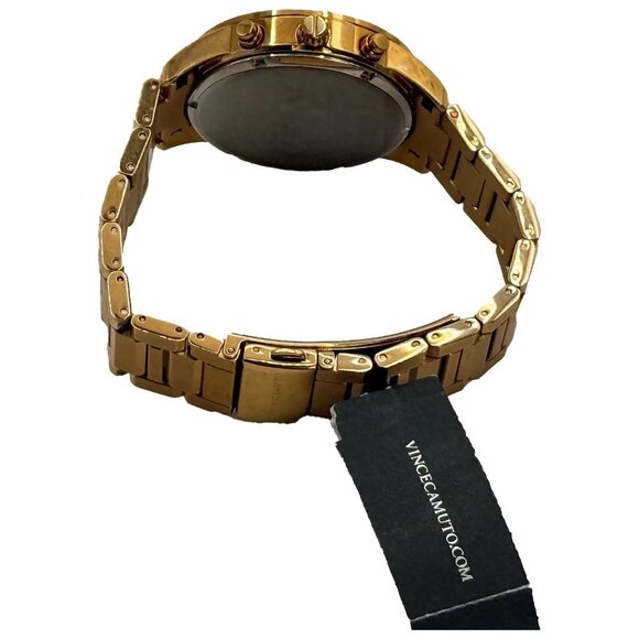 VINCE CAMUTO Women's VC/5242 Chronograph Watch ROSE GOLD Black Carbon *NEW* - Picture 5 of 6